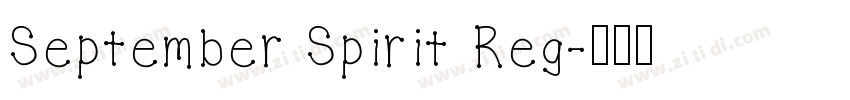 September Spirit Reg字体转换
